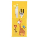 Pokrowiec etui na sztućce dziecięcy dla dzieci dziecka ŻYRAFA 21x9cm ORION 728037