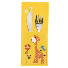 Pokrowiec etui na sztućce dziecięcy dla dzieci dziecka ŻYRAFA 21x9cm ORION 728037