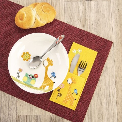 Pokrowiec etui na sztućce dziecięcy dla dzieci dziecka ŻYRAFA 21x9cm ORION 728037