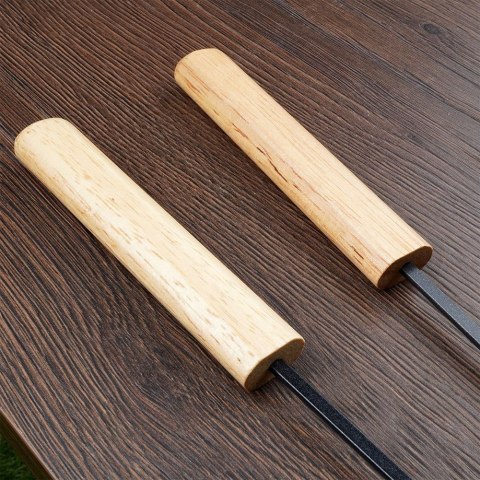 Szpikulce do szaszłyków mięsa szampury metalowe czarne 48cm 2 sztuki VAGGAN 489170