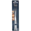 Szpikulce do szaszłyków mięsa szampury stalowe 37cm 4 sztuki VAGGAN 489169