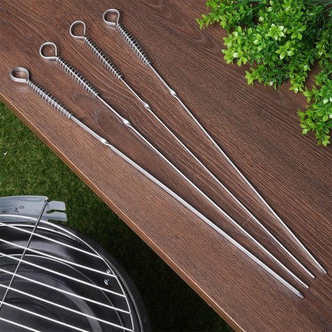 Szpikulce do szaszłyków mięsa szampury stalowe 42.5cm 4 sztuki VAGGAN 142308