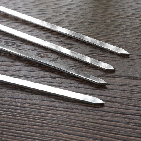 Szpikulce do szaszłyków mięsa szampury stalowe 47cm szpikulec 4 sztuki BBQ 489171
