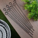 Szpikulce do szaszłyków mięsa szampury stalowe czarne 31.5cm 8 sztuk VAGGAN 489167