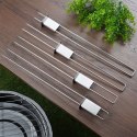 Szpikulce do szaszłyków mięsa szampury stalowe podwójne 36cm 4 sztuki BBQ 489168