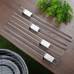 Szpikulce do szaszłyków mięsa szampury stalowe podwójne 36cm 4 sztuki BBQ 489168