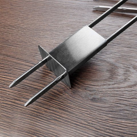 Szpikulce do szaszłyków mięsa szampury stalowe podwójne 36cm 4 sztuki BBQ 489168