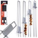 Szpikulce do szaszłyków mięsa szampury stalowe podwójne 36cm 4 sztuki BBQ 489168