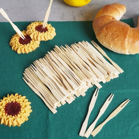 Widelczyki do przekąsek koreczków przystawek bambusowe 100 sztuk EXCELLENT HOUSEWARE 144304