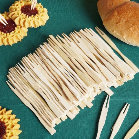 Widelczyki do przekąsek koreczków przystawek bambusowe 100 sztuk EXCELLENT HOUSEWARE 144304