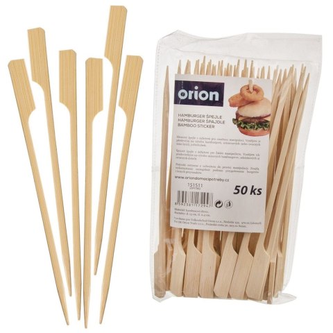 Wykałaczki do burgerów bambusowe 15cm 50 sztuk ORION 151511