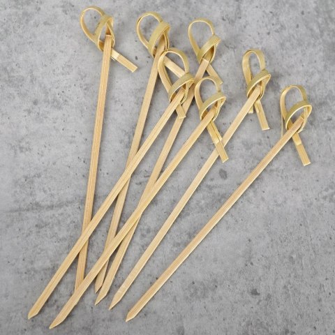 Wykałaczki do przekąsek koreczków przystawek bambusowe 10cm 30 sztuk HIT 259205