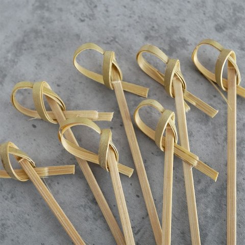 Wykałaczki do przekąsek koreczków przystawek bambusowe 10cm 30 sztuk HIT 259205