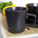 Zestaw talerzy serwis obiadowy komplet ceramiczny czarny na 4 osoby 16-ele EXCELLENT HOUSEWARE 139369