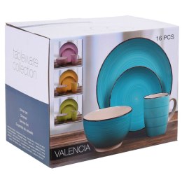 Zestaw talerzy serwis obiadowy komplet ceramiczny żółty na 4 osoby 16-ele HOME STYLING COLLECTION 139115