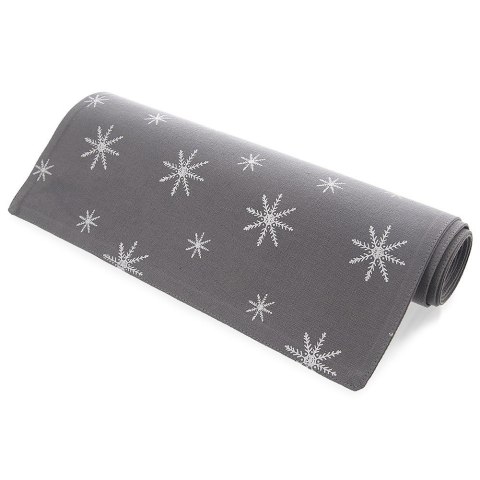 Bieżnik na stół ławę bawełniany szary PŁATEK 130x32CM ORION 728046