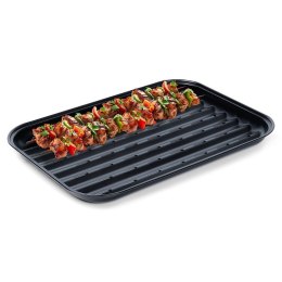 Blacha do grillowania stalowa perforowana czarna 34.5x24cm BBQ 489317