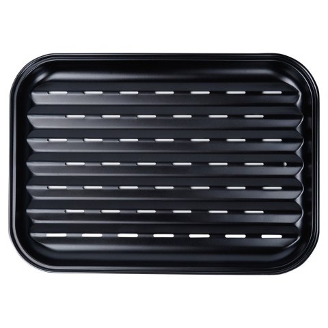 Blacha do grillowania stalowa perforowana czarna 34.5x24cm BBQ 489317