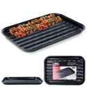 Blacha do grillowania stalowa perforowana czarna 34.5x24cm BBQ 489317