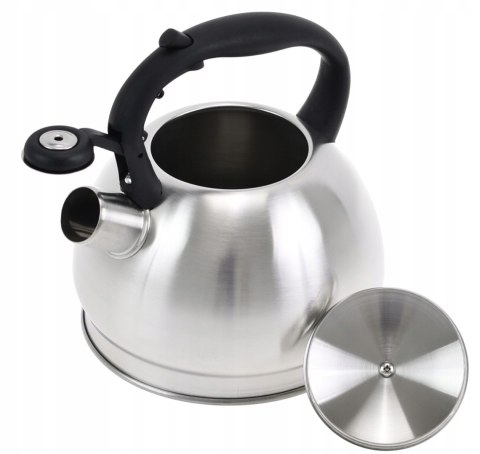 Czajnik stalowy na gaz 1.8L, indukcja, srebrny, KRISBERG KS-2600