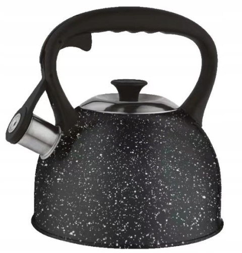 Czajnik stalowy na gaz 2.5L, indukcja, czarny, KRISBERG KS-2593