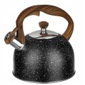 Czajnik stalowy na gaz 2.5L, indukcja, czarny, KRISBERG KS-2597