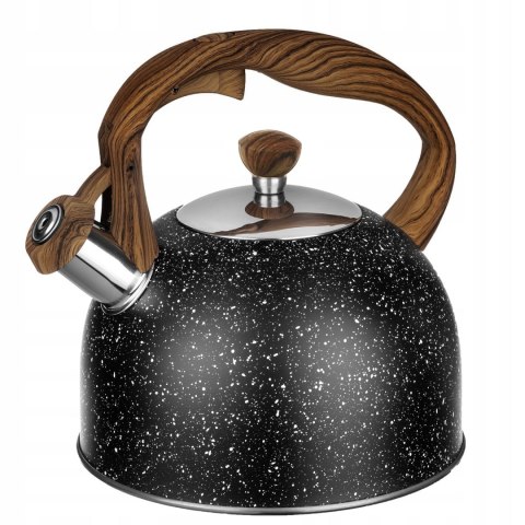 Czajnik stalowy na gaz 2.5L, indukcja, czarny, KRISBERG KS-2597