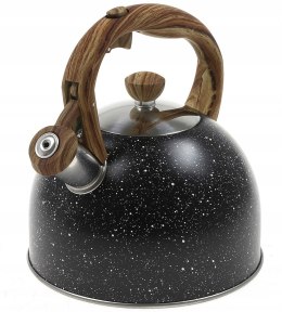 Czajnik stalowy na gaz 2.5L, indukcja, czarny, KRISBERG KS-2597