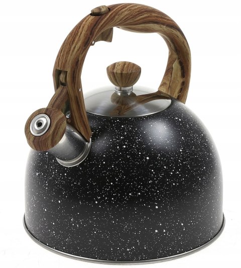 Czajnik stalowy na gaz 2.5L, indukcja, czarny, KRISBERG KS-2597