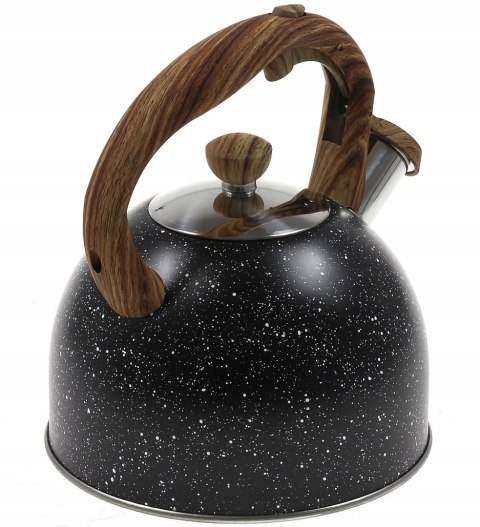 Czajnik stalowy na gaz 2.5L, indukcja, czarny, KRISBERG KS-2597