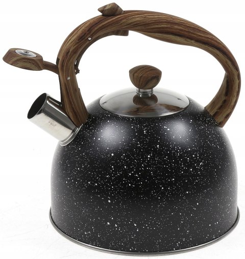 Czajnik stalowy na gaz 2.5L, indukcja, czarny, KRISBERG KS-2597