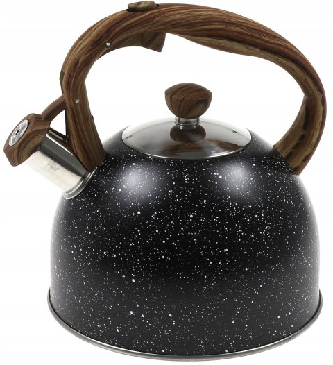 Czajnik stalowy na gaz 2.5L, indukcja, czarny, KRISBERG KS-2597