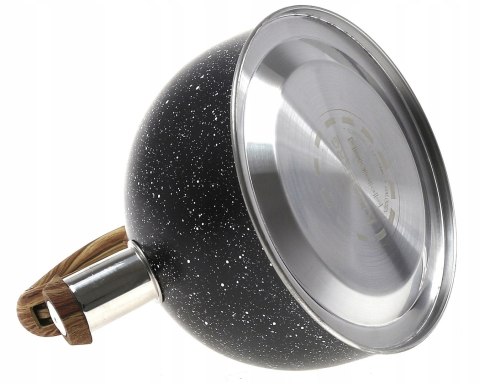 Czajnik stalowy na gaz 2.5L, indukcja, czarny, KRISBERG KS-2597