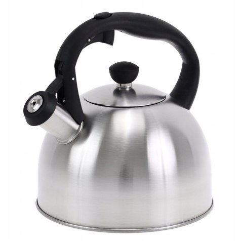 Czajnik stalowy na gaz 2.5L, indukcja, srebrny, KRISBERG KS-2594