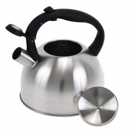 Czajnik stalowy na gaz 2.5L, indukcja, srebrny, KRISBERG KS-2594