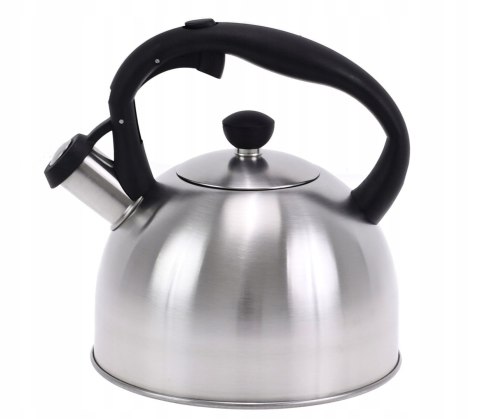 Czajnik stalowy na gaz 2.5L, indukcja, srebrny, KRISBERG KS-2594