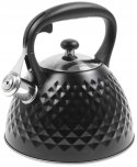 Czajnik stalowy na gaz 3.0L, indukcja, czarny, KRISBERG KS-2588