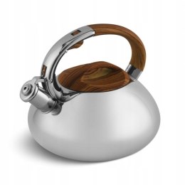 Czajnik stalowy na gaz 3.0L, indukcja, srebrny, KRISBERG KS-2699