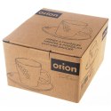 Filiżanka do kawy ze spodkiem ceramiczna czarna TEA TIME 235ml ORION 112437