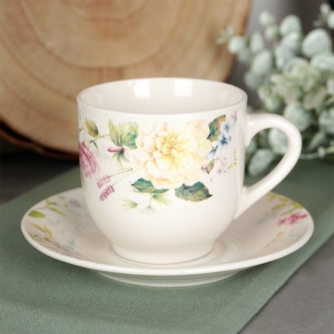 Filiżanka do kawy ze spodkiem porcelanowa 200ml SIAKI COLLECTION 139706