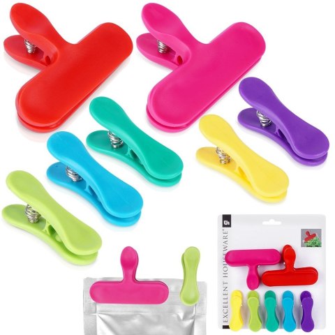 Klipsy do zamykania torebek przypraw na torebki 7 sztuk EXCELLENT HOUSEWARE 142501