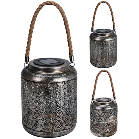 Lampion ogrodowy solarny metalowy 19.5cm HOME STYLING COLLECTION 339086
