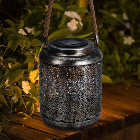 Lampion ogrodowy solarny metalowy 19.5cm HOME STYLING COLLECTION 339086