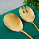 Łyżki do sałatek surówek stalowa złota 2 sztuki HIT 139243