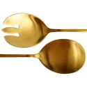 Łyżki do sałatek surówek stalowa złota 2 sztuki HIT 139243