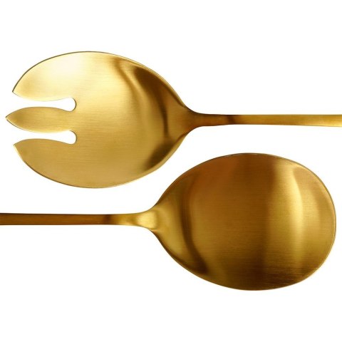 Łyżki do sałatek surówek stalowa złota 2 sztuki HIT 139243