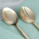 Łyżki do sałatek surówek stalowe złote 25cm 2 sztuki EXCELLENT HOUSEWARE 139746