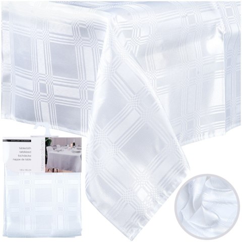 Obrus plamoodporny na stół biały 180x130CM EXCELLENT HOUSEWARE 139798