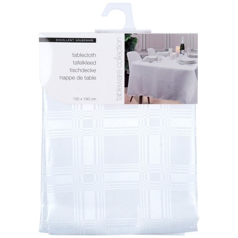 Obrus plamoodporny na stół biały 180x130CM EXCELLENT HOUSEWARE 139798