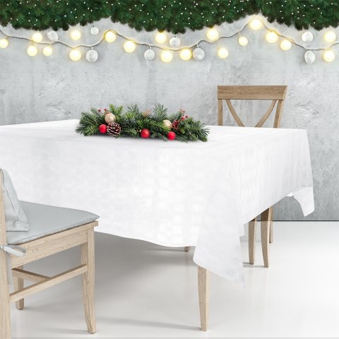 Obrus plamoodporny na stół biały 220x150CM EXCELLENT HOUSEWARE 139694
